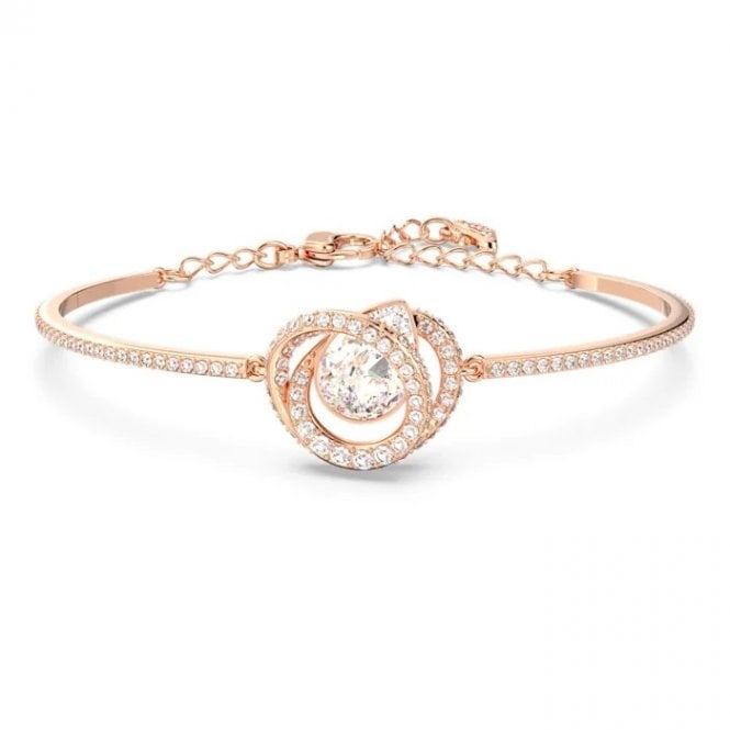 Generation Bangle with White Crystal in Rose Gold