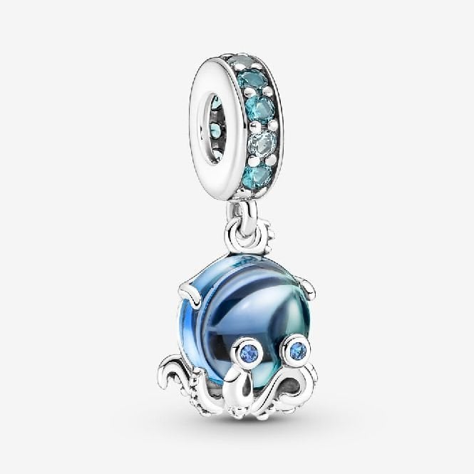 Murano Glass Cute Octopus Dangle Charms