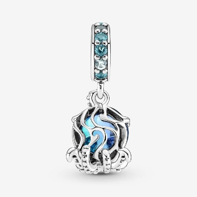 Murano Glass Cute Octopus Dangle Charms