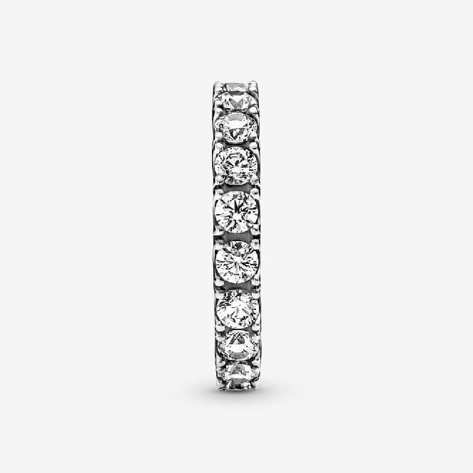 Sparkling Row Eternity Ring, Size 54