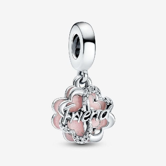 Four-Leaf Clover Friendship Double Dangle Charms