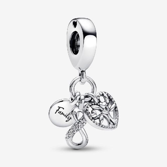 Family Infinity Triple Dangle Charms
