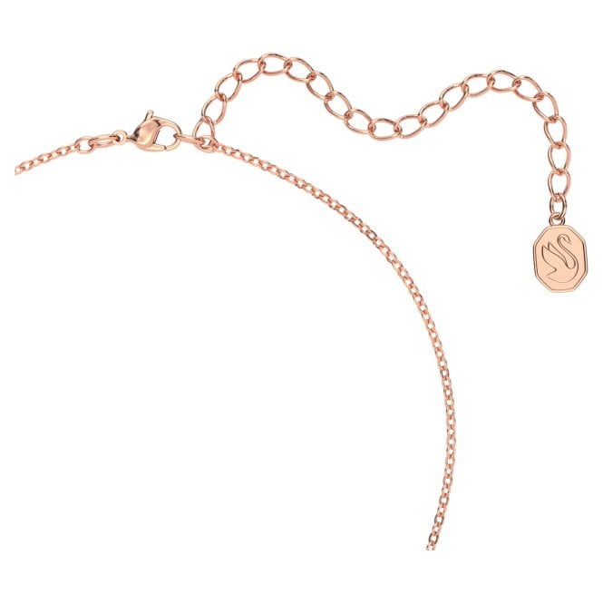 Una Necklace with Octagon-Cut Pink Crystal in Rose Gold