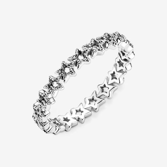 Band of Asymmetric Stars Ring, Size 54