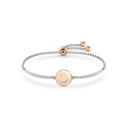 Milleluci Rose Gold and CZ Letter O Bracelet