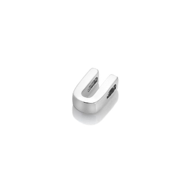 Silver Letter U Icon Pendant