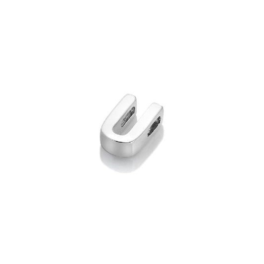 Silver Letter U Icon Pendant