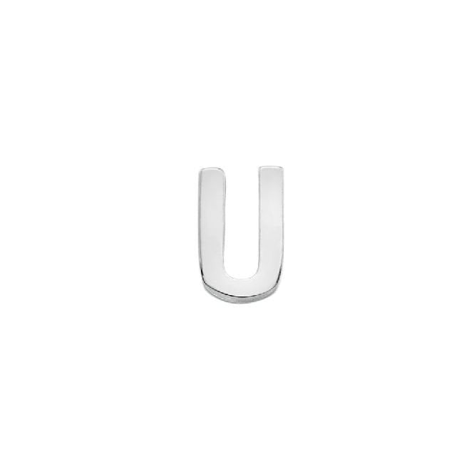 Silver Letter U Icon Pendant