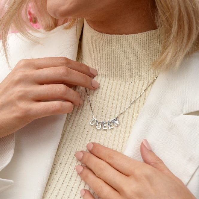 Silver Letter U Icon Pendant