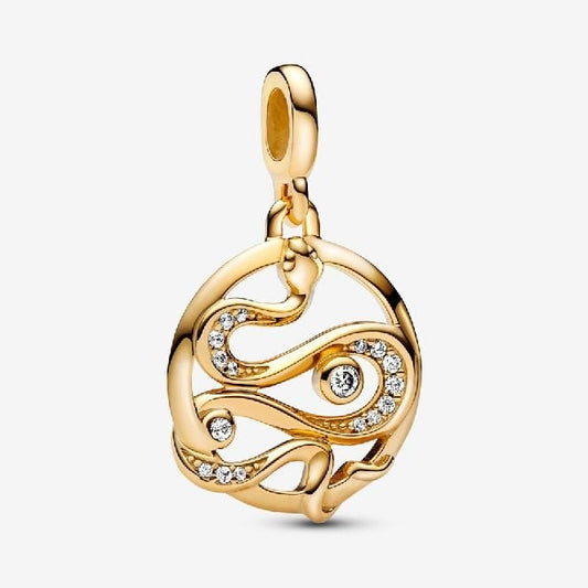 ME Gold Pave Snake Medallions