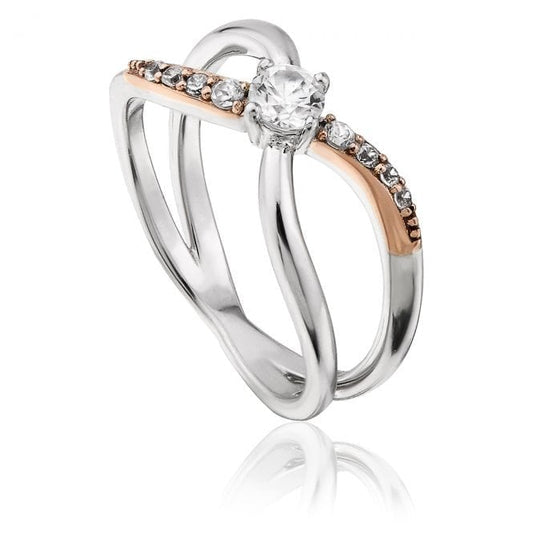 Clogau Kiss Silver Ring, Size N