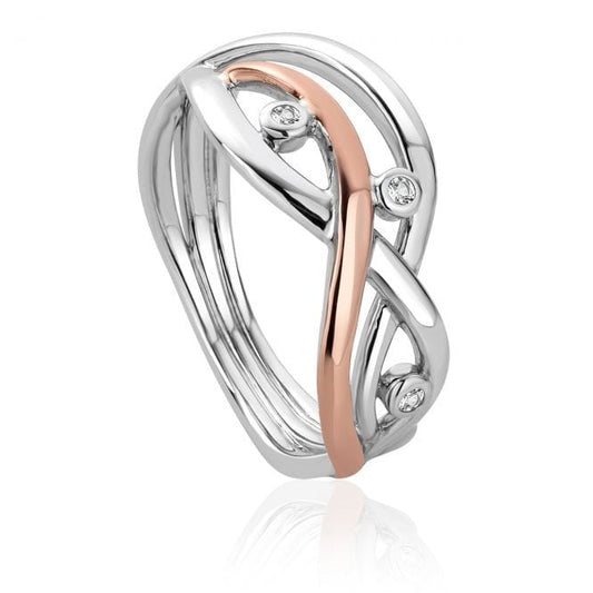 Nature's Wonder Sterling Silver Waterfall Ring, Size N