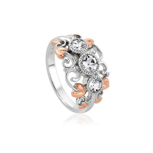 Tree of Life Silver Trilogy Ring, Size N