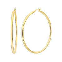 Classic Gold Clip Hoop Earrings, 45mm Extra Large