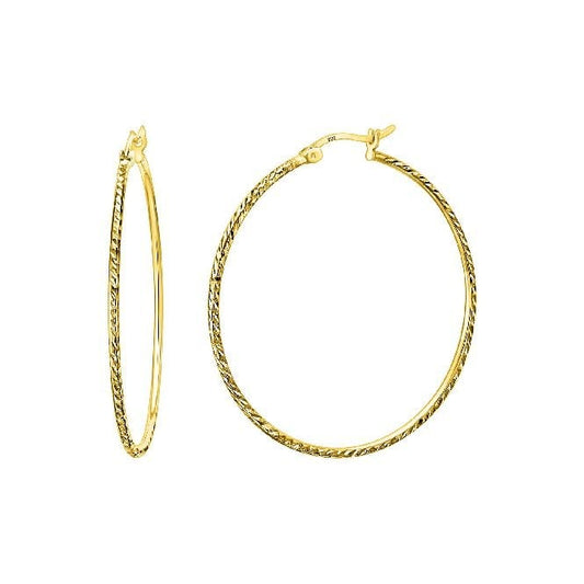 Twist Gold Clip Hoop Earrings, 45mm Extra Large