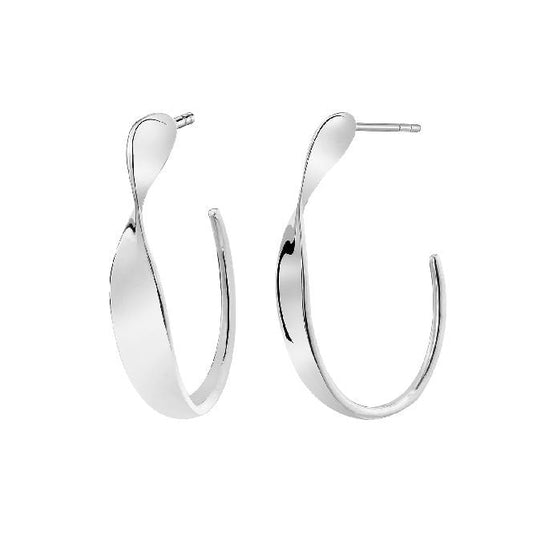 Creole Silver Hoop Earrings