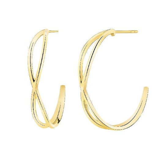 Kiss Gold Hoop Earrings