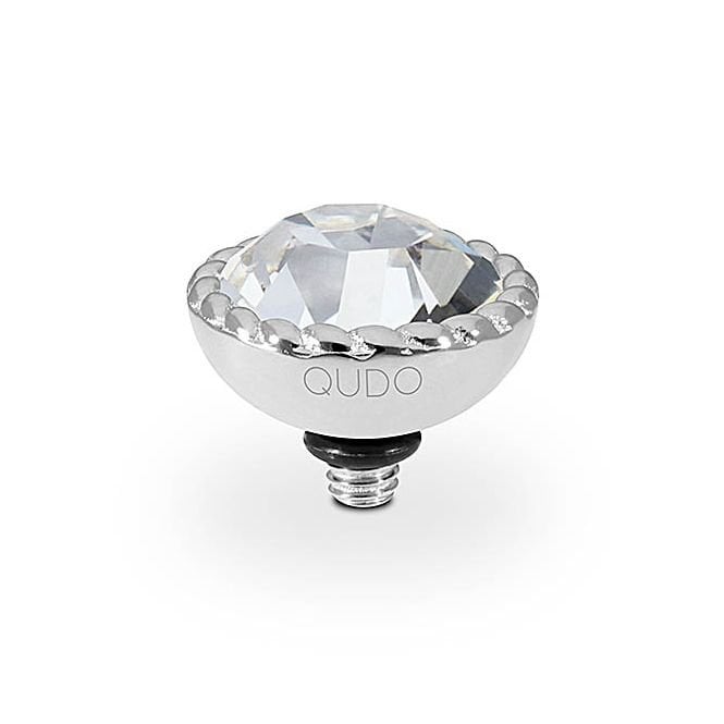 Bocconi Silver and Clear Crystal Ring Gem Top, 11mm