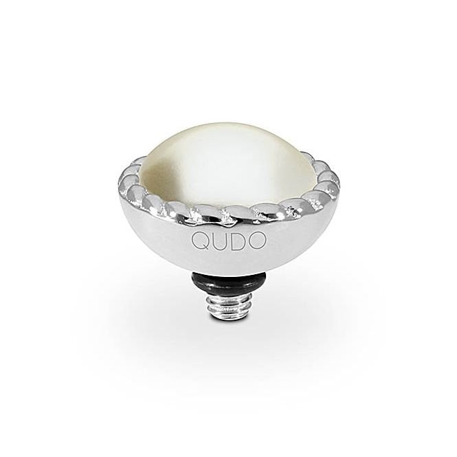 Bocconi Silver and Cream Pearl Ring Gem Top, 11mm