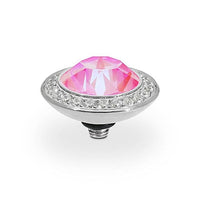 Tondo Deluxe Silver and Lotus Pink Delite Ring Gem Top, 13mm