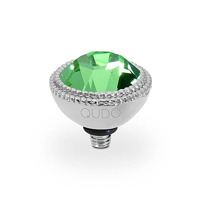 Fabero Silver and Peridot Green Ring Gem Top, 11mm