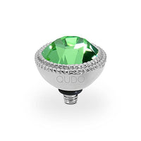 Fabero Silver and Peridot Green Ring Gem Top, 11mm