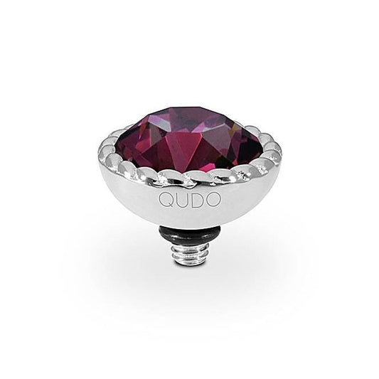 Bocconi Silver and Purple Amethyst Ring Gem Top, 11mm