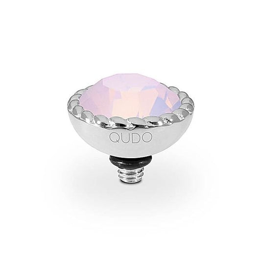 Bocconi Silver and Pink Rose Opal Ring Gem Top, 11mm