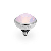 Bottone Silver and Pink Rose Opal Ring Gem Top, 10mm