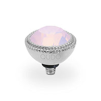 Fabero Silver and Pink Rose Opal Ring Gem Top, 11mm