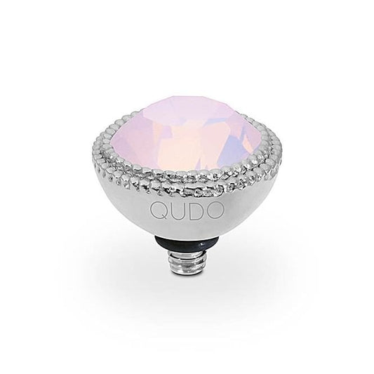 Fabero Silver and Pink Rose Opal Ring Gem Top, 11mm