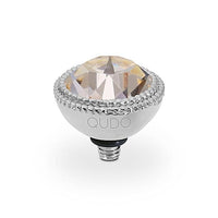 Fabero Silver and Silk Crystal Ring Gem Top, 11mm