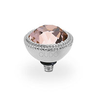 Fabero Silver and Vintage Rose Ring Gem Top, 11mm