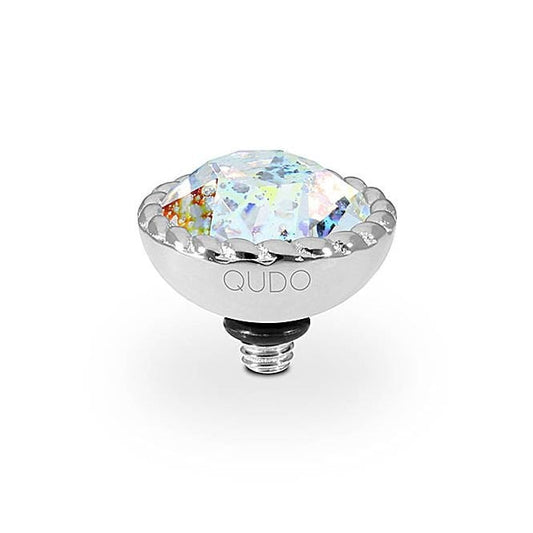 Bocconi Silver and White Patina Ring Gem Top, 11mm