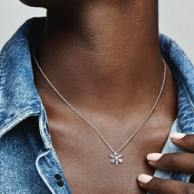 Sparkling Herbarium Cluster Pendant Necklace, 45cm