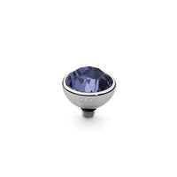 Bottone Silver and Violet Tanzanite Ring Gem Top, 10mm