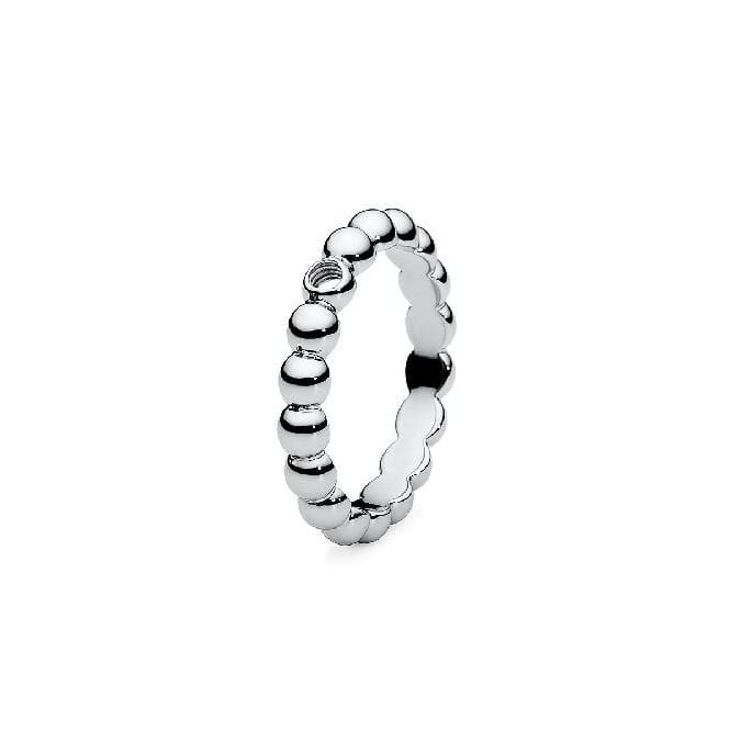 Slim Silver Veroli Interchangeable Ring, Size 50