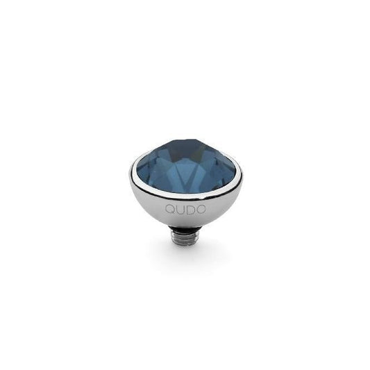 Bottone Silver and Montana Blue Ring Gem Top, 10mm