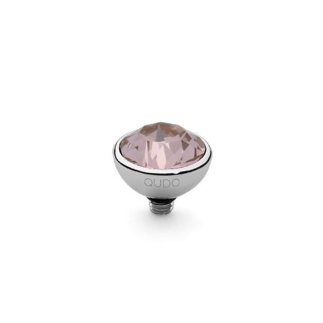 Bottone Silver and Vintage Rose Ring Gem Top, 10mm