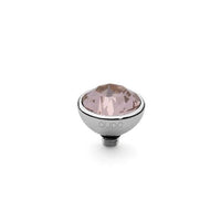 Bottone Silver and Vintage Rose Ring Gem Top, 10mm