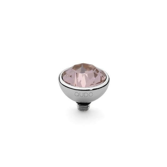 Bottone Silver and Vintage Rose Ring Gem Top, 10mm