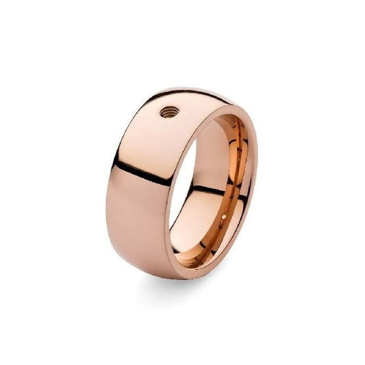 Broad Rose Gold Interchangeable Ring, Size 50