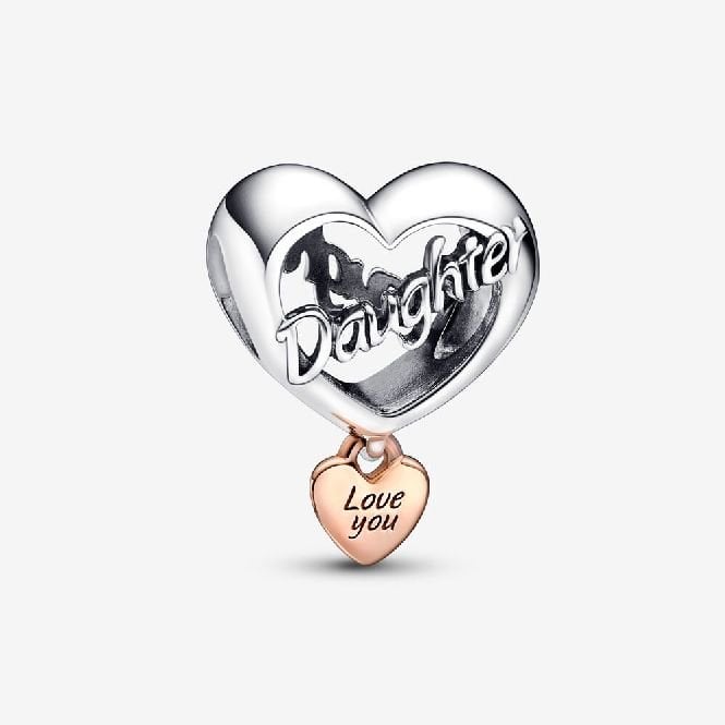 Love You Daughter Heart Charms