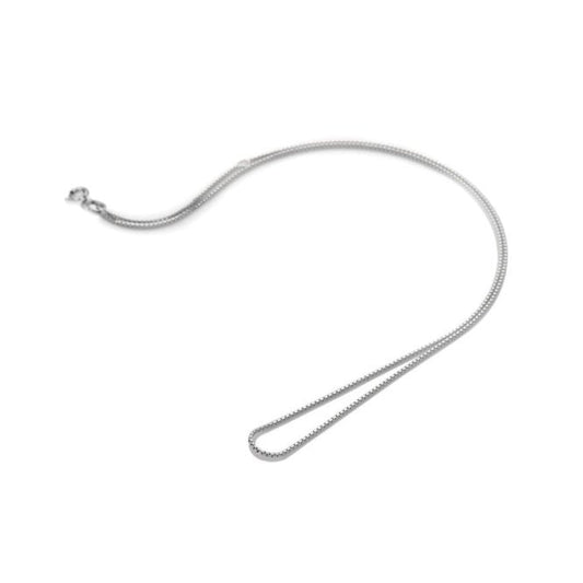 Silver Storyteller Box Chain Necklace, 40-45cm
