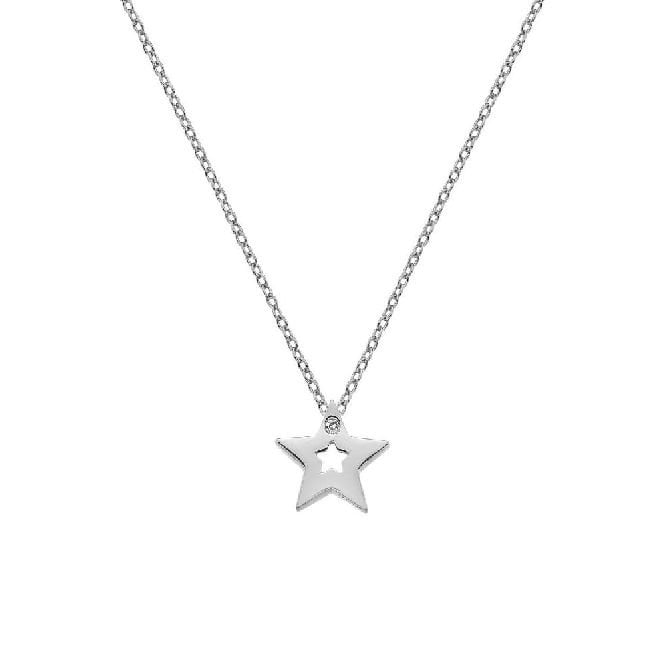 Silver Diamond Amulet Star Pendant