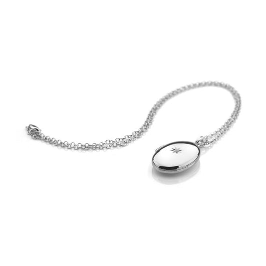 Silver Romantic Oval Locket