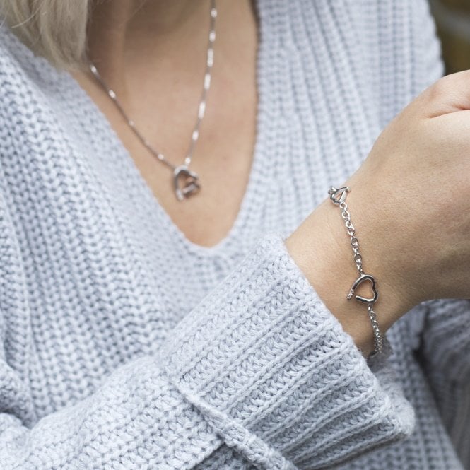 Silver Warm Heart Bracelet