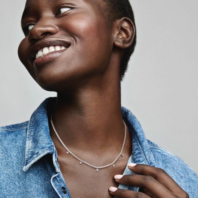 Sparkling Drop Collier Necklace, 43cm