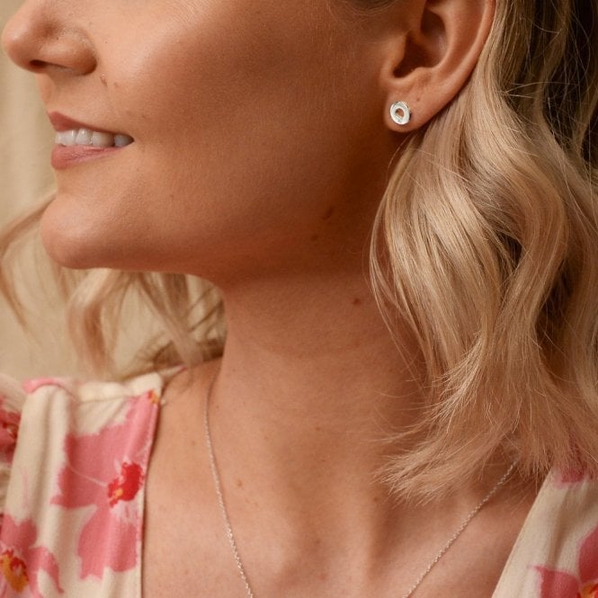 Silver Amulets Circle Earrings