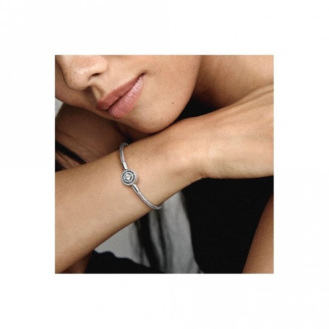 Moments Halo Snake Chain Bracelet, 18cm